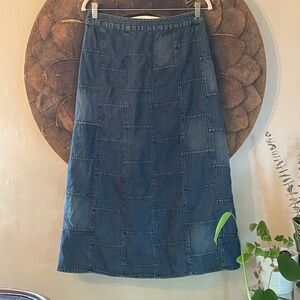 Studio West Apparel Denim Patchwork Skirt